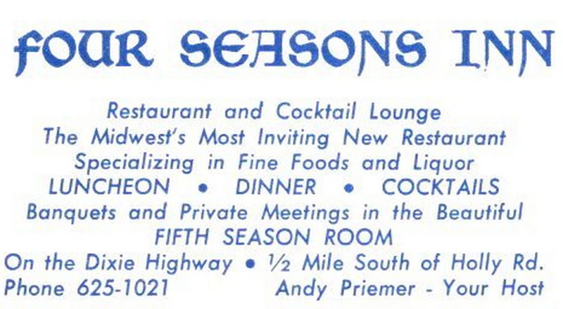 Springfield Inn Bar & Grill (Four Seasons Inn, Palmers) - Vintage Postcard (newer photo)